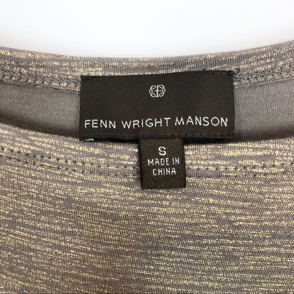 Fenn Wright Manson Nude Metallic Gold Top Small - Picture 5 of 7